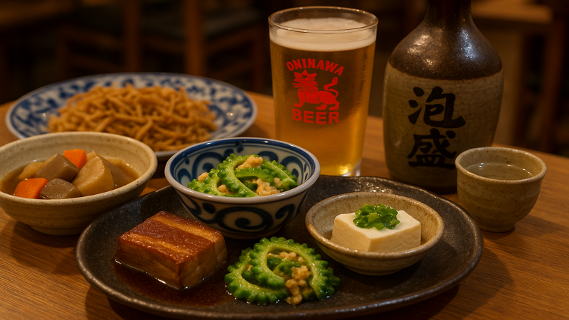 3.北谷居酒屋ライブで味わえる沖縄料理とお酒