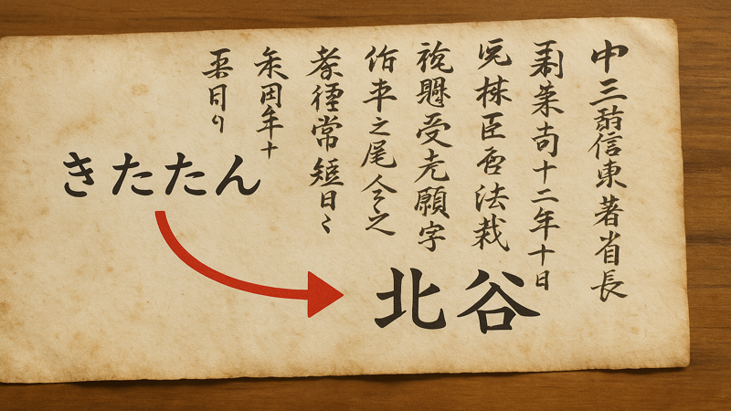 2.北谷という地名の歴史的由来と変化