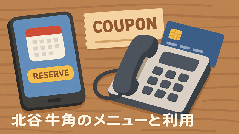 3. 北谷 牛角の予約と利用方法