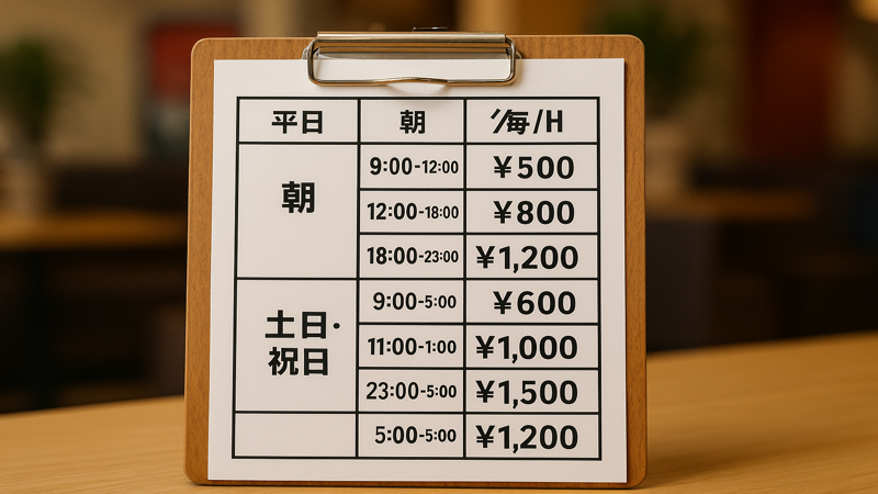 2.北谷カラオケ店の料金システム比較