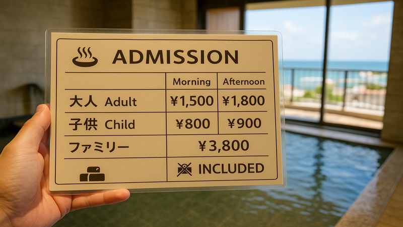 2.北谷温泉の日帰り入浴プランと料金詳細