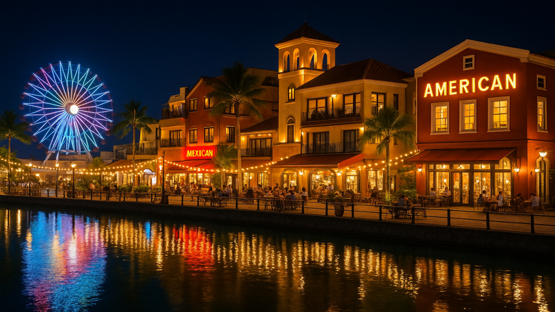 4.北谷花火と一緒に楽しむアメリカンビレッジ観光