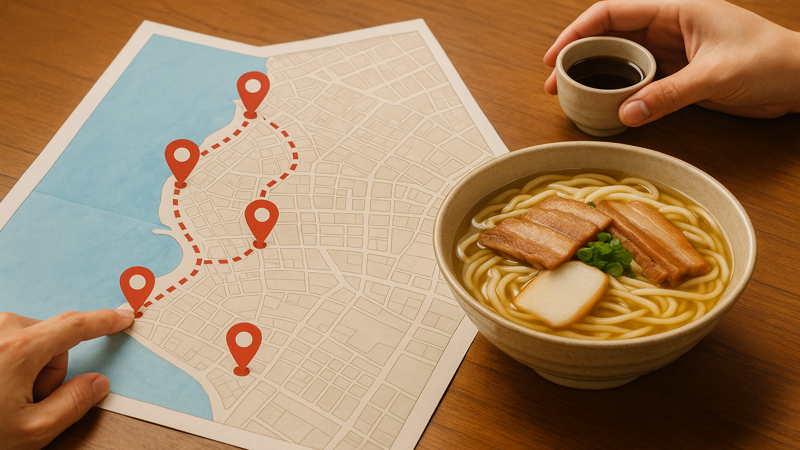 3.北谷の沖縄そば食べ歩きプラン