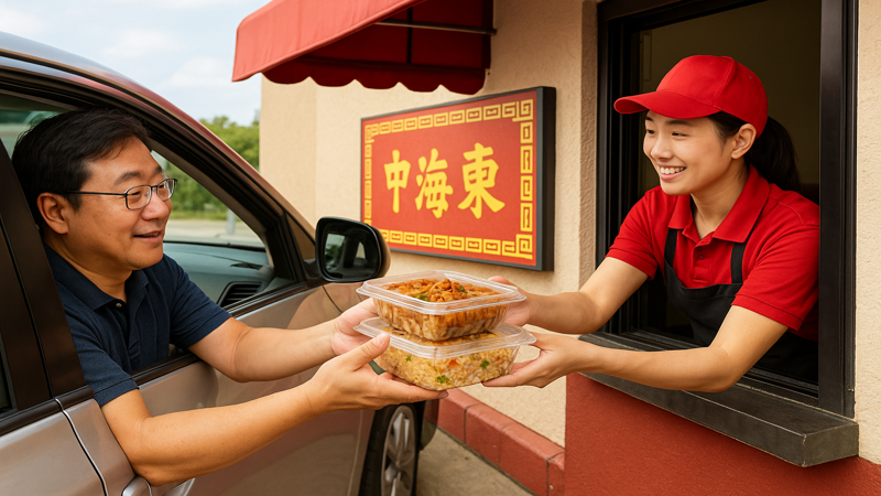 4.北谷東洋飯店の便利なドライブスルーとテイクアウト