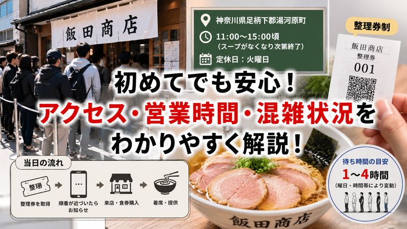 2.飯田商店の基本情報とアクセス・混雑状況