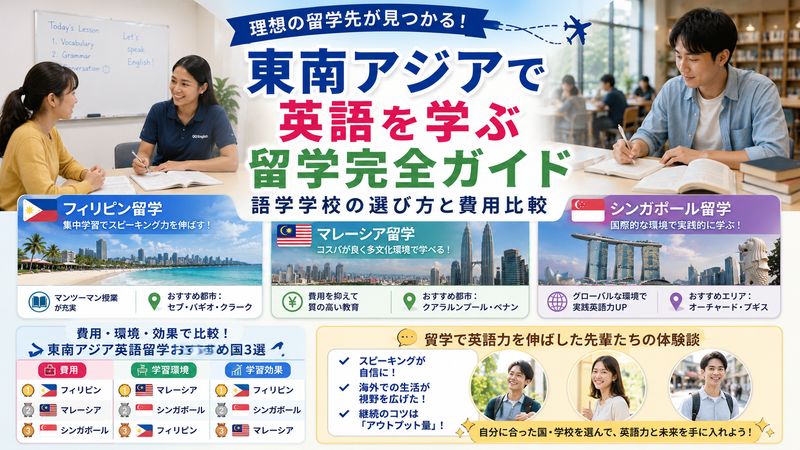 4. 東南アジアで英語を学ぶ留学・語学学校の選び方と費用比較