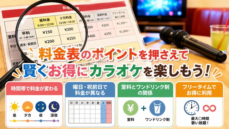1. まねきねこの料金表の基本的な見方